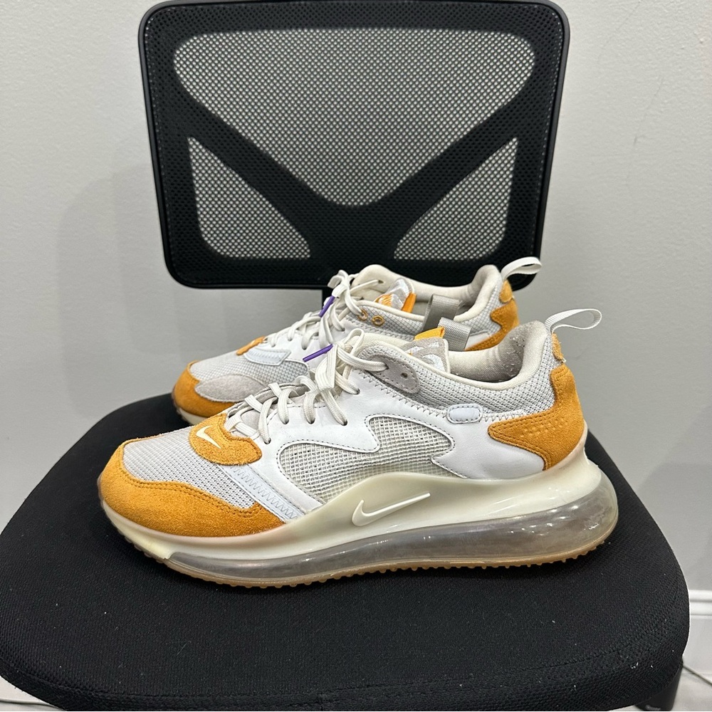 Nike Air Max White and Orange Sneakers